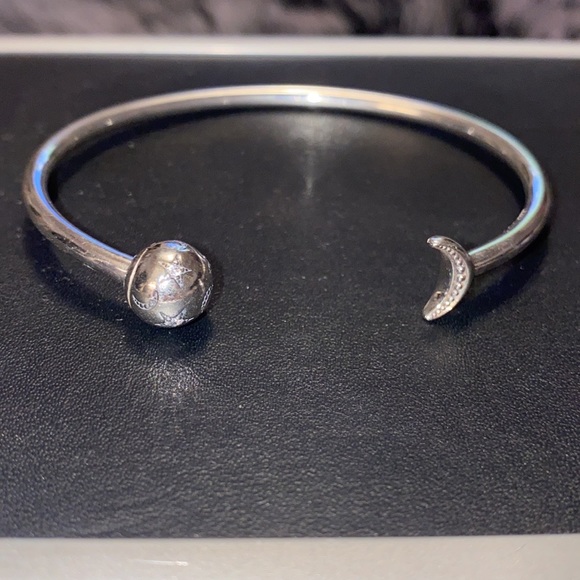 Pandora Moments Moon and Stars Open Bangle - Picture 3 of 5